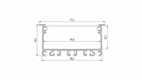 LED Alumínium Profil inLARGO Ezüst 3 méter